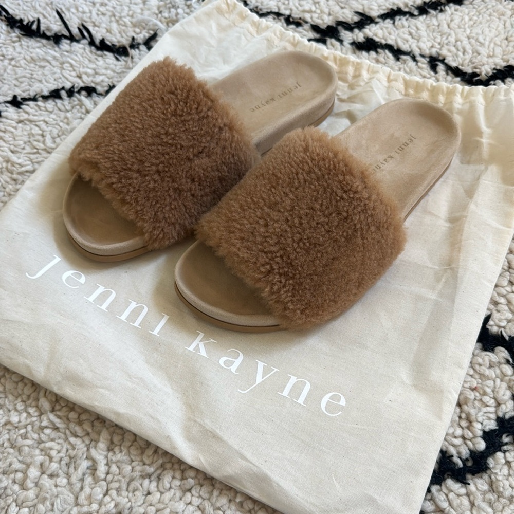 Jenni Kayne Shearling Slides Brand New 41
